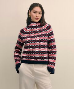 Brooks Brothers / ブルックス ブラザーズ ニット・セーター | ウール／ナイロン　フェアアイル　ファンネルネックセーター