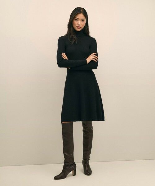 Brooks Brothers / ブルックス ブラザーズ ロング・マキシ丈ワンピース | メリノウール　リブニット　タートルネック　セーターワンピース | 詳細1