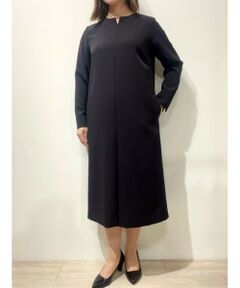 Brooks Brothers / ブルックス ブラザーズ ロング・マキシ丈ワンピース | ポリエステルブレンド　ストレートフィット　ブラックドレス