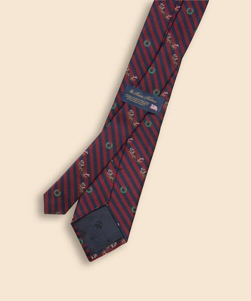 Brooks Brothers / ブルックス ブラザーズ ネクタイ | シルク　クリスマスジョッキー　ストライプタイ　Made in USA | 詳細1