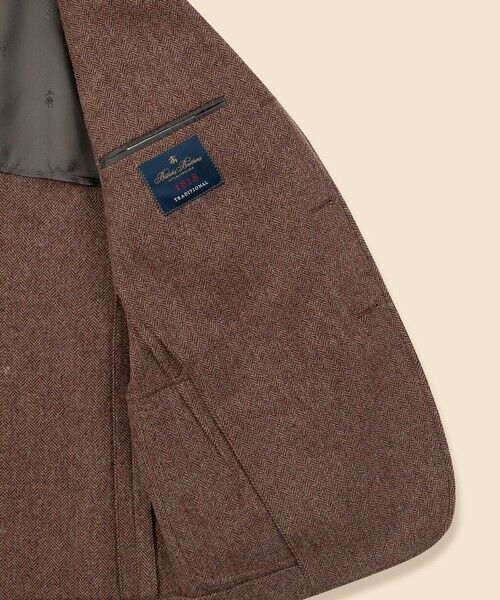 Brooks Brothers / ブルックス ブラザーズ テーラードジャケット | シェットランドウール　ヘリンボーン　段返り３釦サックジャケット　Traditional　Made in USA | 詳細11