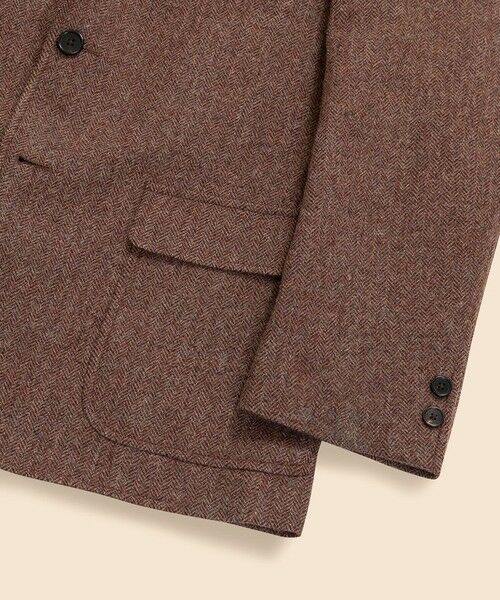 Brooks Brothers / ブルックス ブラザーズ テーラードジャケット | シェットランドウール　ヘリンボーン　段返り３釦サックジャケット　Traditional　Made in USA | 詳細8