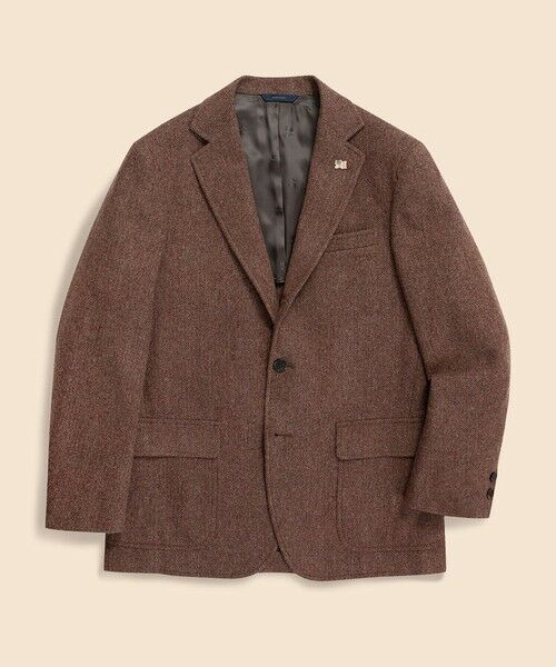 Brooks Brothers/ブルックス ブラザーズ シェットランドウール ヘリンボーン 段返り3釦サックジャケット Traditional Made in USA バーガンディー 42REG Brooks Brothers/ブルックス ブラザーズ シェットランドウール ヘリンボーン 段返り3釦サックジャケット Traditional Made in USA バーガンディー 42REG