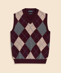 Brooks Brothers / ブルックス ブラザーズ ベスト | ウール　アーガイル　Vネックベスト　Made in UK