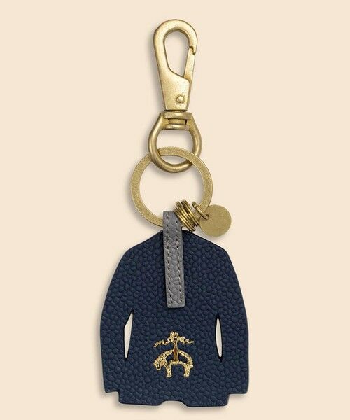 Brooks Brothers / ブルックス ブラザーズ キーホルダー・ストラップ | カウレザー　ネイビーブレザー　キーフォブ | 詳細1