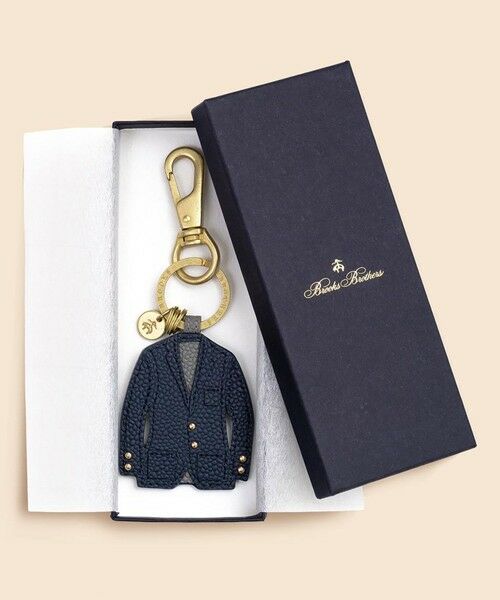 Brooks Brothers / ブルックス ブラザーズ キーホルダー・ストラップ | カウレザー　ネイビーブレザー　キーフォブ | 詳細3