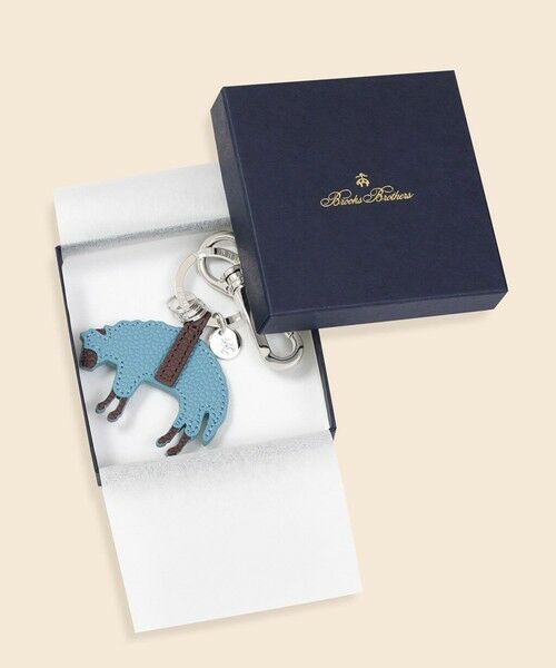 Brooks Brothers / ブルックス ブラザーズ キーホルダー・ストラップ | カウレザー　GFロゴ　キーフォブ | 詳細1