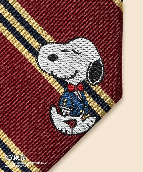 Brooks Brothers / ブルックス ブラザーズ ネクタイ | Brooks Brothers × PEANUTS　シルク　スヌーピー＆ウッドストックエンブロイダリー　BB#1ストライプ　ジャカードタイ | 詳細2