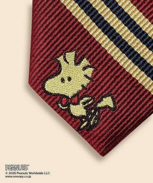 Brooks Brothers / ブルックス ブラザーズ ネクタイ | Brooks Brothers × PEANUTS　シルク　スヌーピー＆ウッドストックエンブロイダリー　BB#1ストライプ　ジャカードタイ | 詳細3