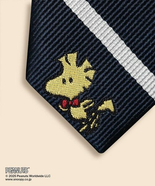 Brooks Brothers / ブルックス ブラザーズ ネクタイ | Brooks Brothers × PEANUTS　シルク　スヌーピー＆ウッドストックエンブロイダリー　BB#3ストライプ　ジャカードタイ | 詳細3