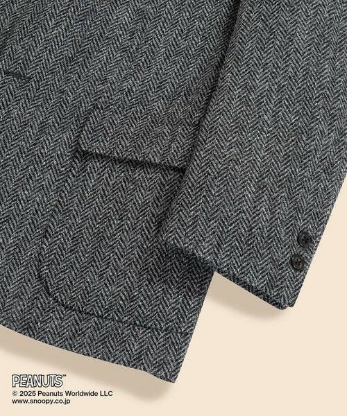 Brooks Brothers / ブルックス ブラザーズ テーラードジャケット | Brooks Brothers × PEANUTS　ハリスツイード　スヌーピーエンブレム　３釦段返りジャケット　Traditional | 詳細3