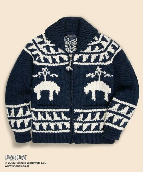 Brooks Brothers / ブルックス ブラザーズ カーディガン・ボレロ | Brooks Brothers × PEANUTS　ウール　スヌーピー　フルジップ　カウチンセーター | 詳細1