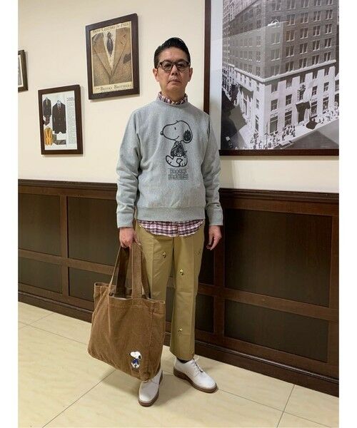 Brooks Brothers / ブルックス ブラザーズ トートバッグ | Brooks Brothers × PEANUTS　コーデュロイ　スヌーピーエンブロイダリー　トートバッグ | 詳細3