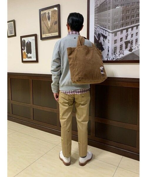 Brooks Brothers / ブルックス ブラザーズ トートバッグ | Brooks Brothers × PEANUTS　コーデュロイ　スヌーピーエンブロイダリー　トートバッグ | 詳細4