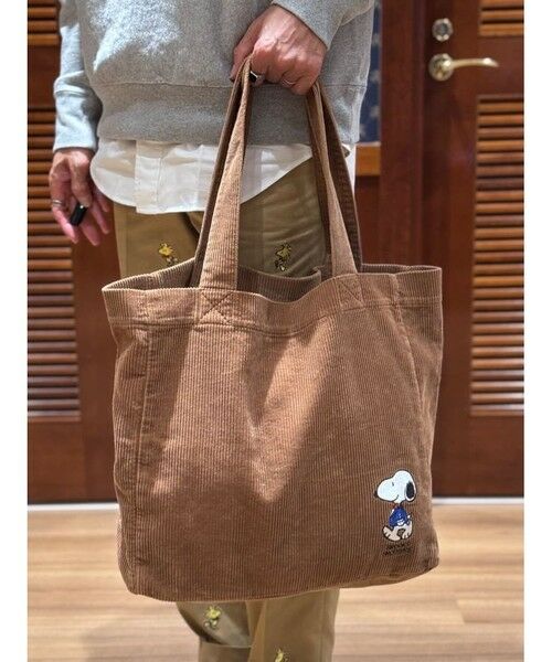 Brooks Brothers / ブルックス ブラザーズ トートバッグ | Brooks Brothers × PEANUTS　コーデュロイ　スヌーピーエンブロイダリー　トートバッグ | 詳細7