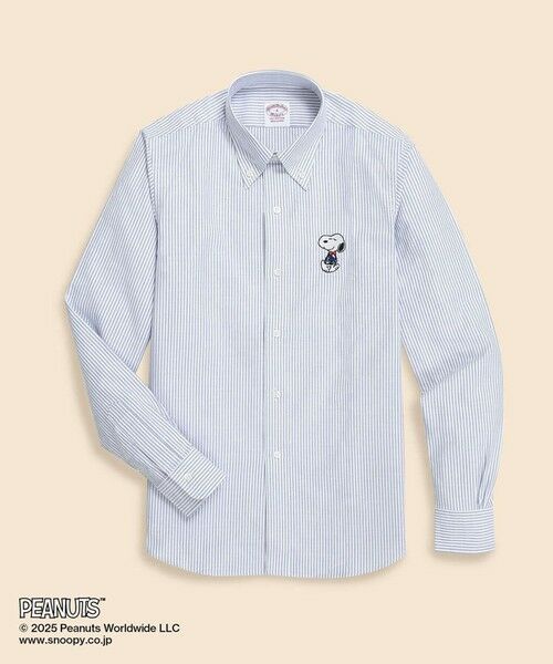 Brooks Brothers / ブルックス ブラザーズ シャツ・ブラウス | Brooks Brothers × PEANUTS コットンオックスフォード スヌーピーエンブロイダリー ボタンダウンシャツ Classic Fit(ブルー)