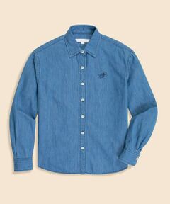 Brooks Brothers / ブルックス ブラザーズ シャツ・ブラウス | 【Double B Collection】 コットン　ライトウェイトデニム　BBロゴ　オーバーサイズシャツ