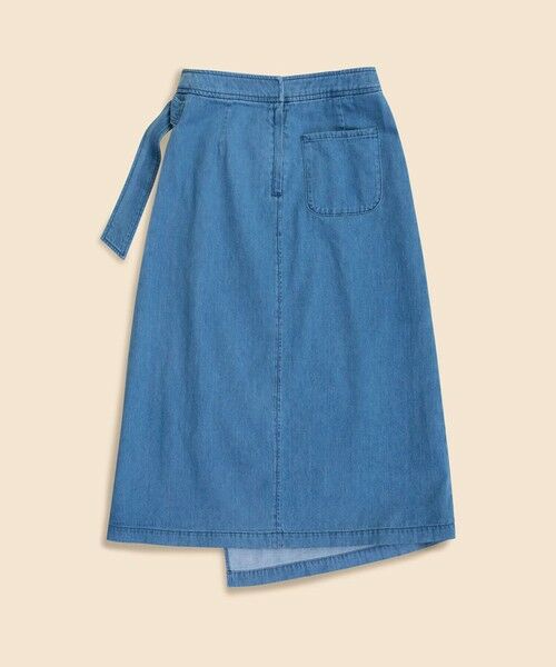 Brooks Brothers / ブルックス ブラザーズ ロング・マキシ丈スカート | 【Double B Collection】 コットン ライトウェイトデニム BBロゴ フェイクラップスカート | 詳細1