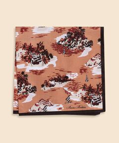 Brooks Brothers / ブルックス ブラザーズ ハンカチ | コットン　アイランドプリント　ハンカチ