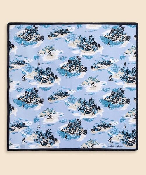 Brooks Brothers / ブルックス ブラザーズ ハンカチ | コットン　アイランドプリント　ハンカチ | 詳細1