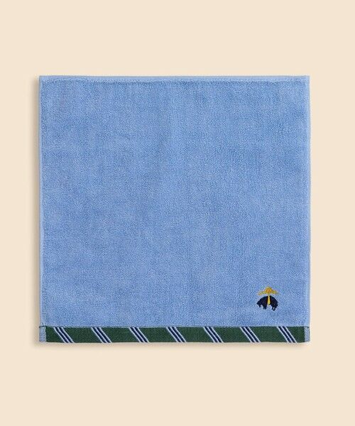 Brooks Brothers / ブルックス ブラザーズ ハンカチ | スーピマコットン　BB#1ストライプヘム　ミニタオル（ブルー）