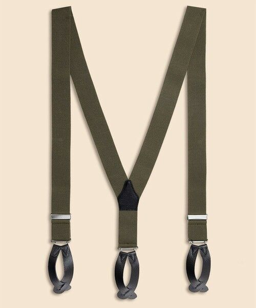 Brooks Brothers / ブルックス ブラザーズ ベルト・サスペンダー | ポリエステルストレッチ　ミリタリーサスペンダー　Made in UK（オリーブ）