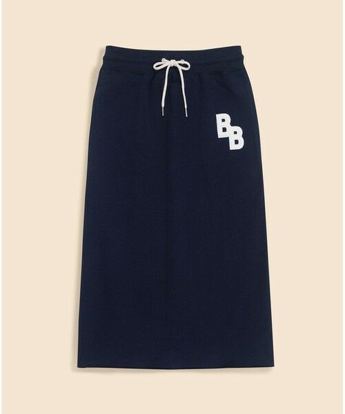 Brooks Brothers / ブルックス ブラザーズ ロング・マキシ丈スカート | コットンフレンチテリー　BBロゴ　ミディスカート（ネイビー）