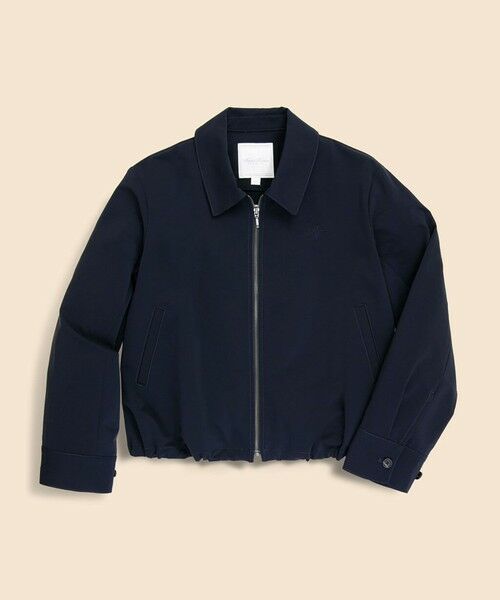 Brooks Brothers / ブルックス ブラザーズ ブルゾン | 【Double B Collection】ポリエステル　BBロゴ　クロップド　ジップブルゾン（ネイビー）