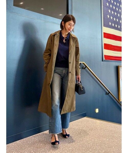 Brooks Brothers / ブルックス ブラザーズ ステンカラーコート | ポリエステル　ハイカウントツイル　パッカブル　ベルテッドロングコート | 詳細6