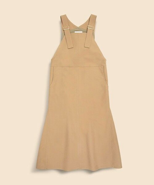 Brooks Brothers / ブルックス ブラザーズ ロング・マキシ丈ワンピース | 【Double B Collection】コットン　BBロゴ　ジャンパースカート（ベージュ）