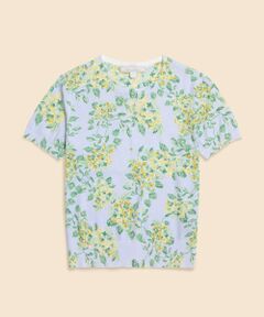 Brooks Brothers / ブルックス ブラザーズ ニット・セーター | コットン　フローラルプリント　クルーネック　ショートスリーブセーター