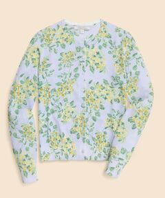 Brooks Brothers / ブルックス ブラザーズ カーディガン・ボレロ | コットン　フローラルプリント　クルーネック　カーディガン