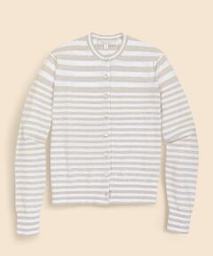 Brooks Brothers / ブルックス ブラザーズ カーディガン・ボレロ | スーピマコットン　ストライプ　クルーネック　カーディガン