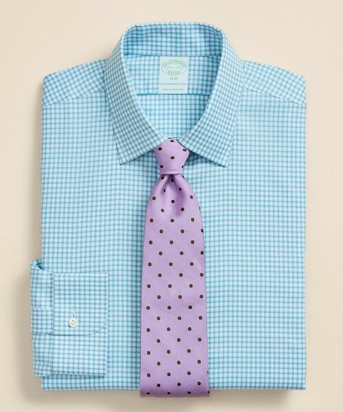 Brooks Brothers / ブルックス ブラザーズ シャツ・ブラウス | Brooks Brothers Explorer　スーピマコットンブレンド　シーズナルパターン　ドレスシャツ　Slim Fit（グリーン）