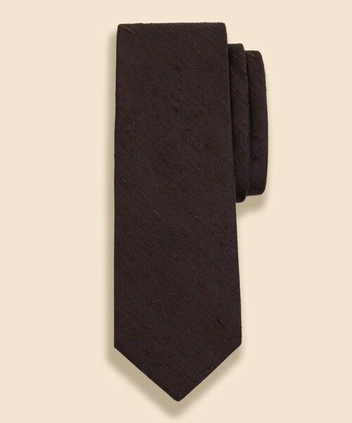 Brooks Brothers / ブルックス ブラザーズ ネクタイ | シルク　シャンタン　ソリッドタイ（ブラウン）