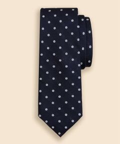 Brooks Brothers / ブルックス ブラザーズ ネクタイ | シルク　バスケットウィーブ　フラワーモチーフタイ