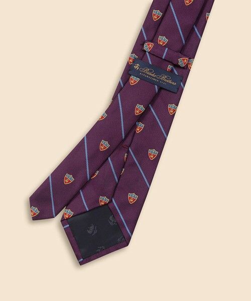 Brooks Brothers / ブルックス ブラザーズ ネクタイ | シルク　クレスト　BB#3ストライプ　レップタイ | 詳細1
