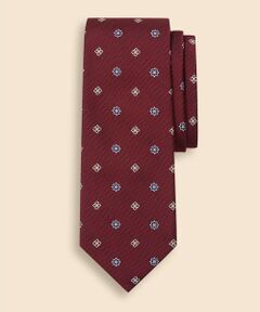 Brooks Brothers / ブルックス ブラザーズ ネクタイ | シルク　スクエア×フラワー　ジャカードタイ