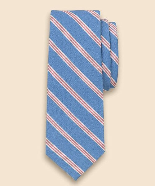 Brooks Brothers / ブルックス ブラザーズ ネクタイ | シルク／コットン　サテン　BB#1ミニストライプ　レップタイ（ブルー）