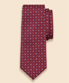 Brooks Brothers / ブルックス ブラザーズ ネクタイ | シルク　フラワー×ドットモチーフ　ジャカードタイ