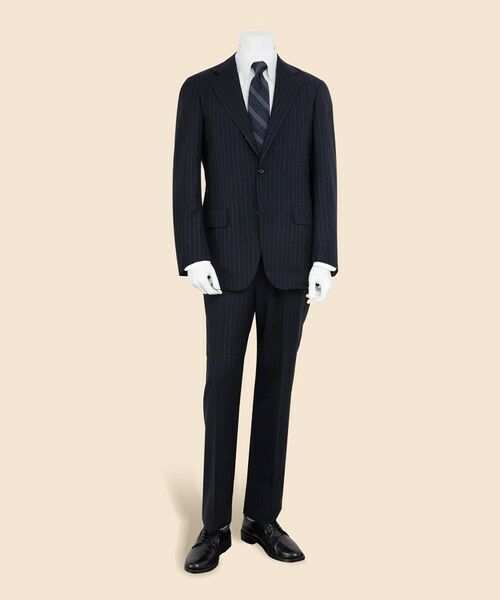 Brooks Brothers / ブルックス ブラザーズ セットアップ | リプロダクト　ウール　ハイツイスト　ピンストライプ　段返り３釦　No.1サックスーツ　Made by RING JACKET | 詳細1