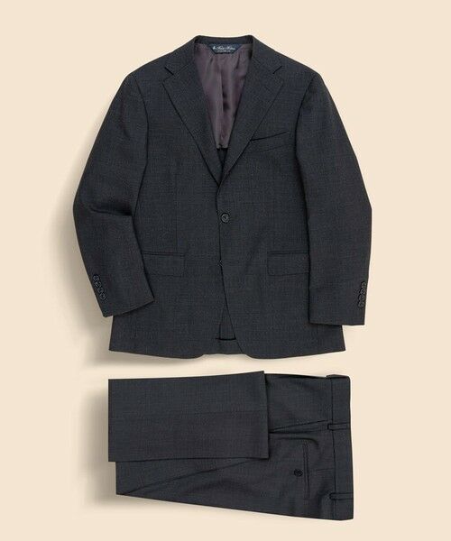 Brooks Brothers / ブルックス ブラザーズ セットアップ | Brooks Brothers Explorer　ウール　ハイツイスト　ハウンドトゥース　段返り３釦スーツ　TOKYO model（チャコール）