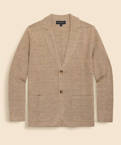 Brooks Brothers / ブルックス ブラザーズ カーディガン・ボレロ | リネン/コットン　ニットジャケット（カーキ）