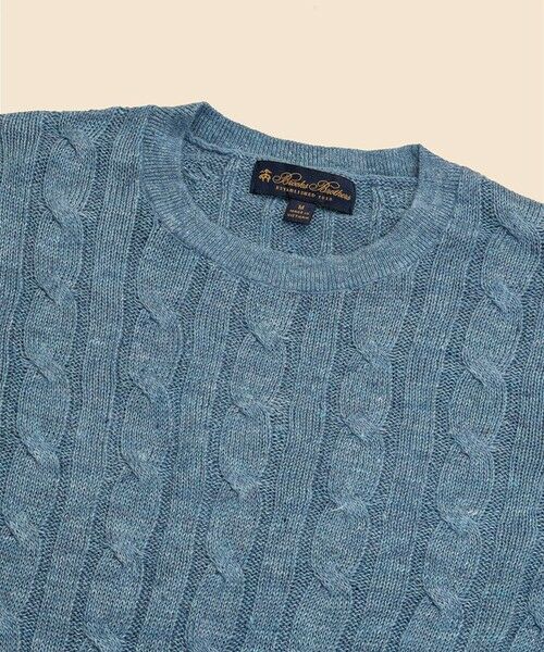 Brooks Brothers / ブルックス ブラザーズ ニット・セーター | リネン　ケーブル　クルーネックセーター | 詳細3