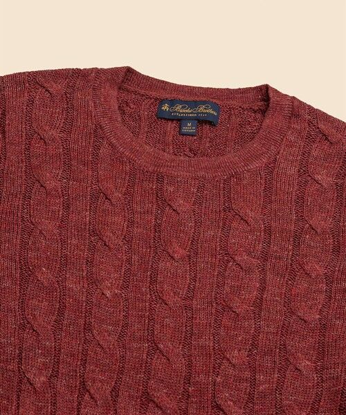 Brooks Brothers / ブルックス ブラザーズ ニット・セーター | リネン　ケーブル　クルーネックセーター | 詳細4