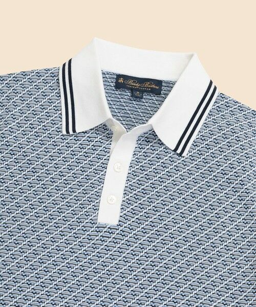 Brooks Brothers / ブルックス ブラザーズ ニット・セーター | スーピマコットン　ダイヤモンドテキスチャード　ショートスリーブ　ポロセーター | 詳細1