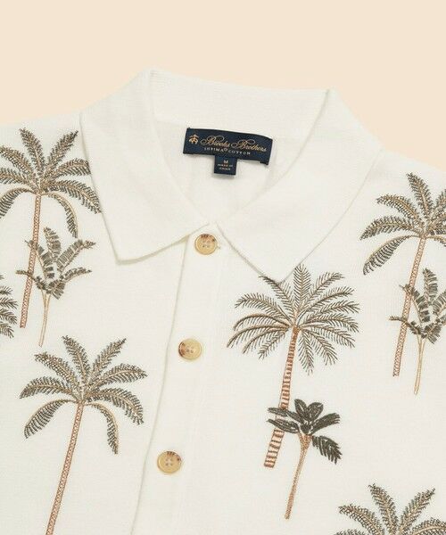 Brooks Brothers / ブルックス ブラザーズ カーディガン・ボレロ | スーピマコットン　パームツリーエンブロイダリー　ポロカーディガン | 詳細1