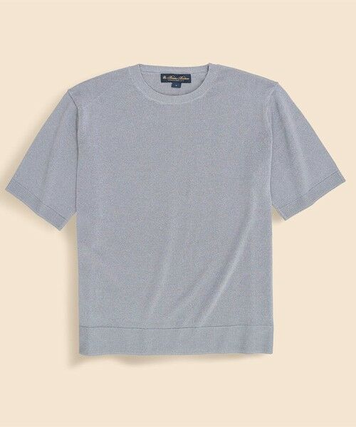 Brooks Brothers / ブルックス ブラザーズ ニット・セーター | ◆オンラインストア限定◆ ペーパーヤーン　クルーネック　ショートスリーブセーター（グレー）