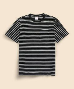 Brooks Brothers / ブルックス ブラザーズ Tシャツ | コットン　GFロゴ　マリナーストライプ　ポケットTシャツ