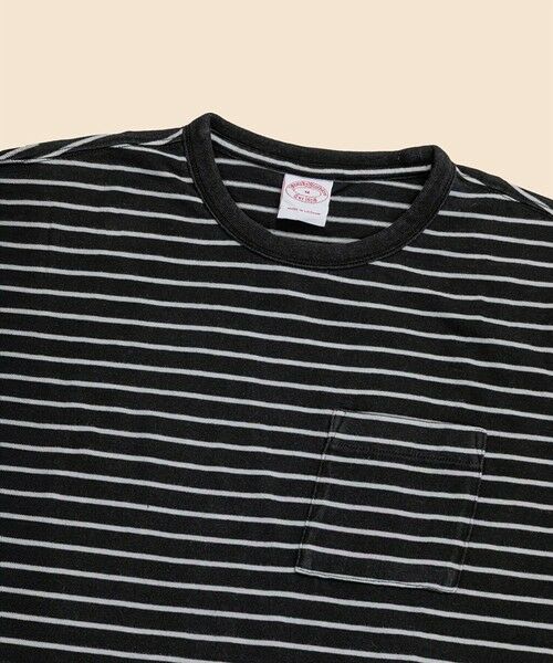 Brooks Brothers / ブルックス ブラザーズ Tシャツ | コットン　GFロゴ　マリナーストライプ　ポケットTシャツ | 詳細1
